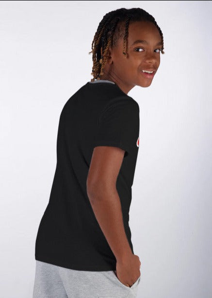 CAMISETA CHAMPION KIDS CL SCRIPT BLACK (7926075490520)