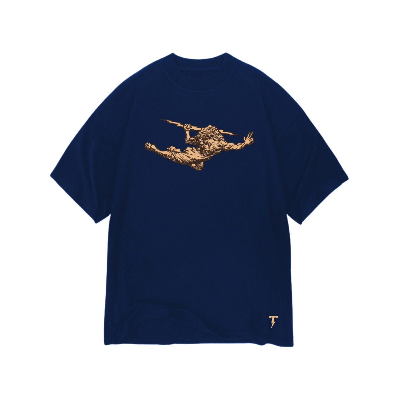 CAMISETA THUNDER GOD OVERSIZED GOLD - MARINHO (8129297842392)