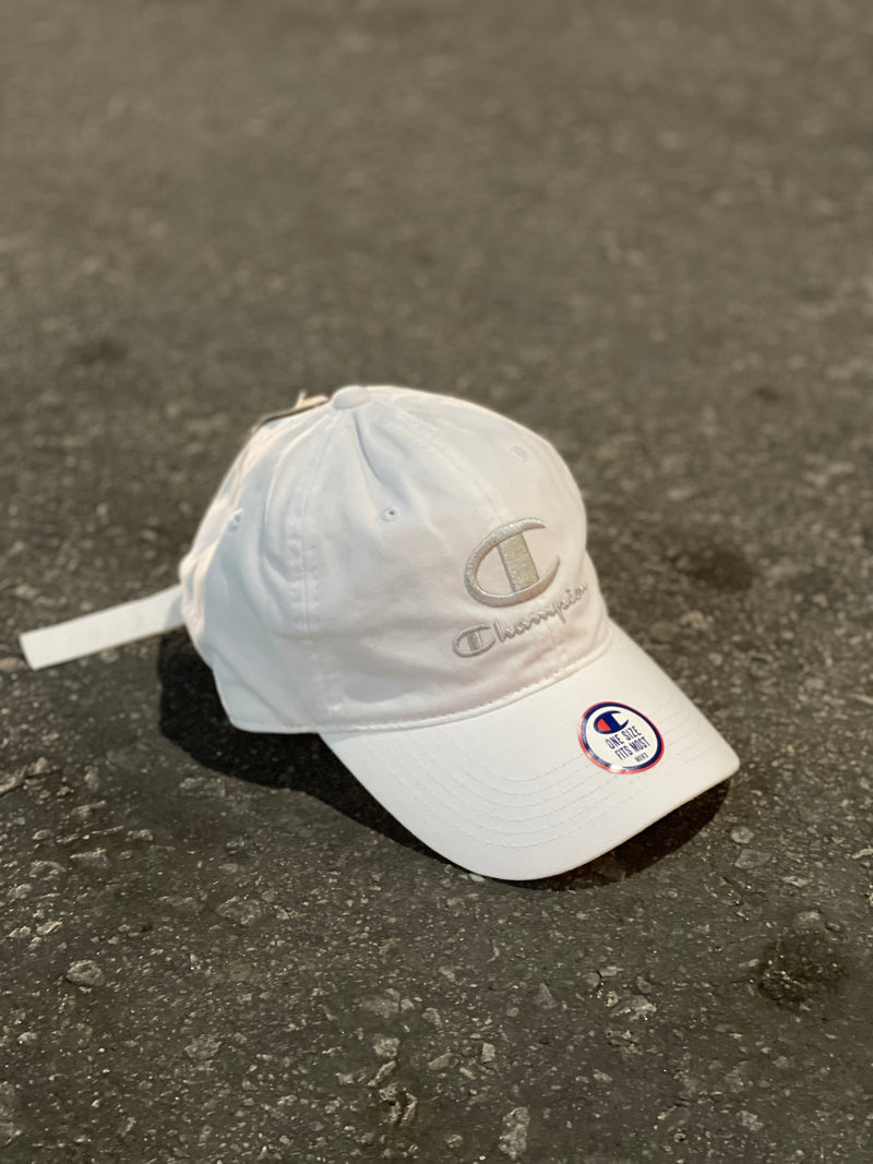 BONÉ CHAMPION WASHED RELAXED BIG C SCRIPT WHITE