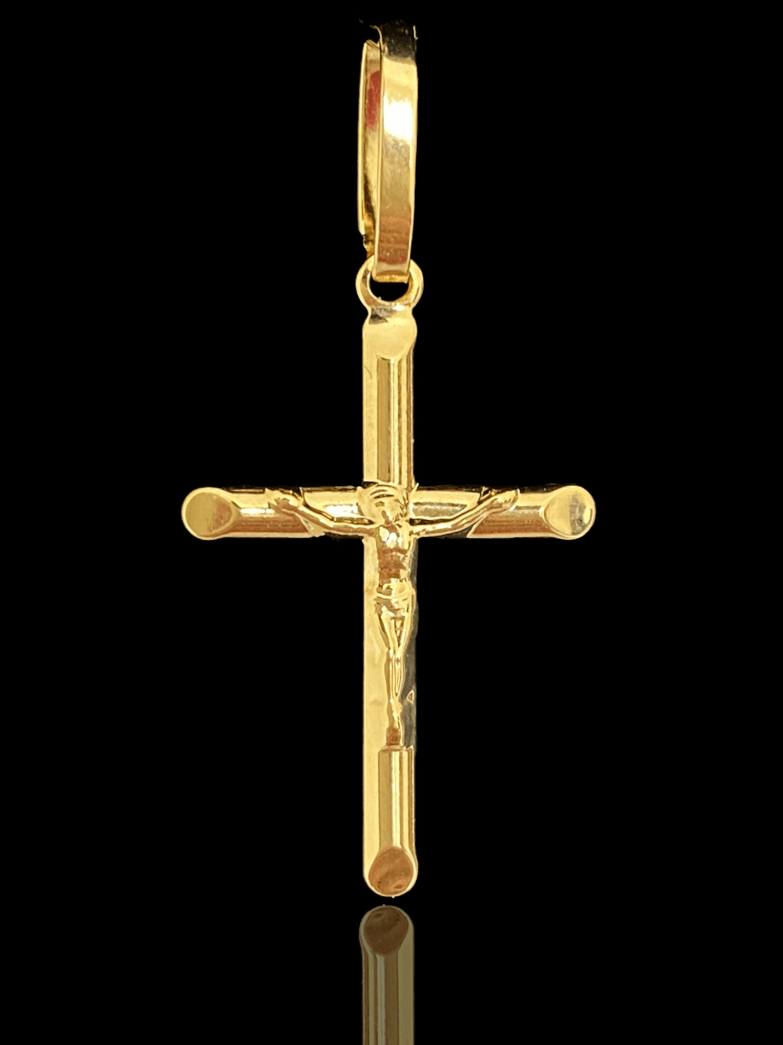 PINGENTE BANHADO A OURO 18K - CRUCIFIXO - 0,6G 1,5X2CM - Sevet Company