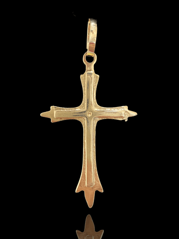 PINGENTE BANHADO A OURO 18K - CRUZ COM PONTA - 2,8G/4X2,5CM - Sevet Company