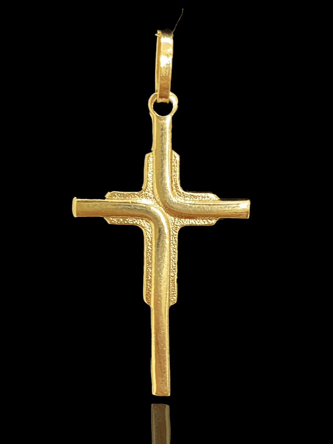 PINGENTE BANHADO A OURO 18K - CRUZ DUPLA - 1,5G/3,5X2CM - Sevet Company