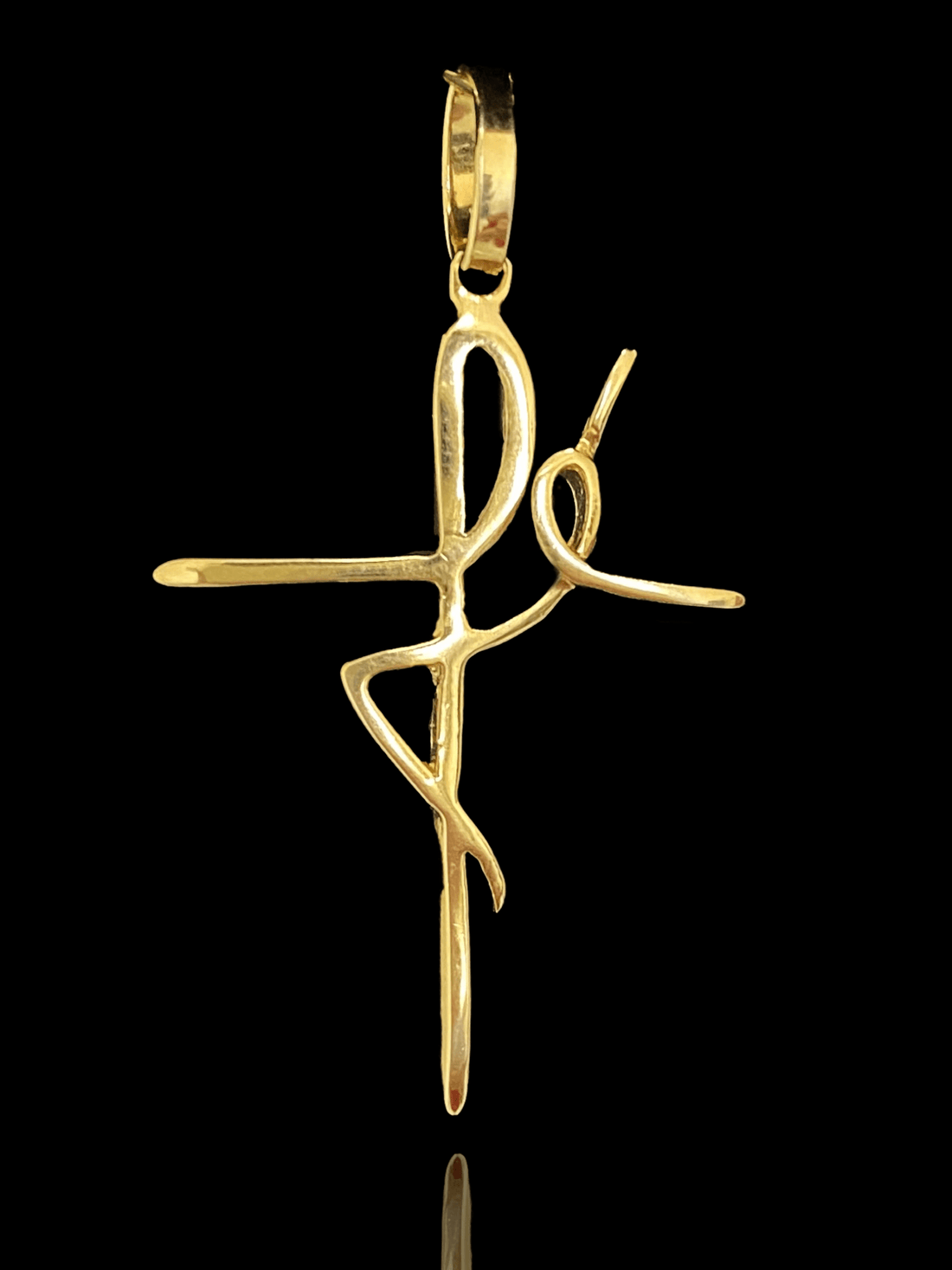 PINGENTE BANHADO A OURO 18K - CRUZ FÉ 2,4G/4X3CM - Sevet Company