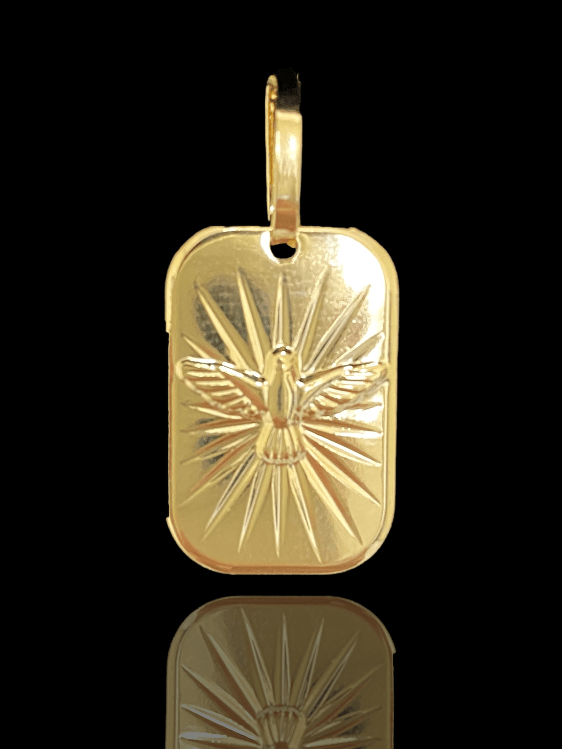 PINGENTE BANHADO A OURO 18K - POMBA DA PAZ - 2,2G/1,3X2CM - Sevet Company